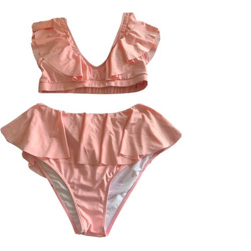 Women’s Shein Plus Size 1XL 2 Two Piece Pink Bathing Suit. - Picture 3 of 4