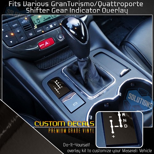 For Maserati Granturismo Quattroporte Gear Shifter Indicator Decal Chrome Vinyl - Picture 9 of 15