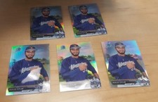 2017 Bowman Draft BDC-16 Marcos Diplan 5 Count All Chrome Refractor Lot Brewers
