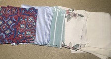 Lot of 97 Assorted Patterned 8" Fabric Squares For Quilting or Crafts