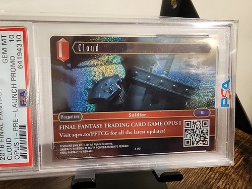 Final Fantasy TCG Cloud A-001 Promo English PSA 10 Gem Mint