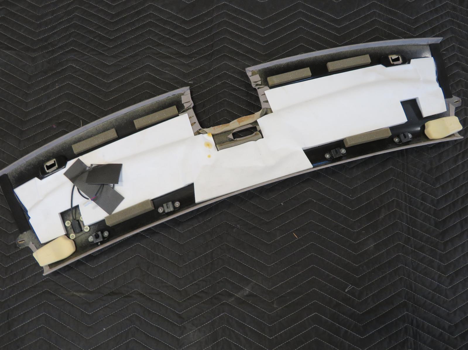 2012 ASTON MARTIN RAPIDE WINDSHIELD ROOF HEADER PANEL OEM TAN SUEDE