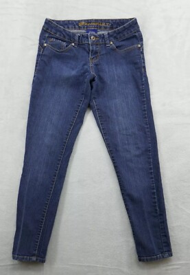 Blue Asphalt Woman s Jeans Size 7s Whiskered Straight Leg Medium Wash Blue Jeans