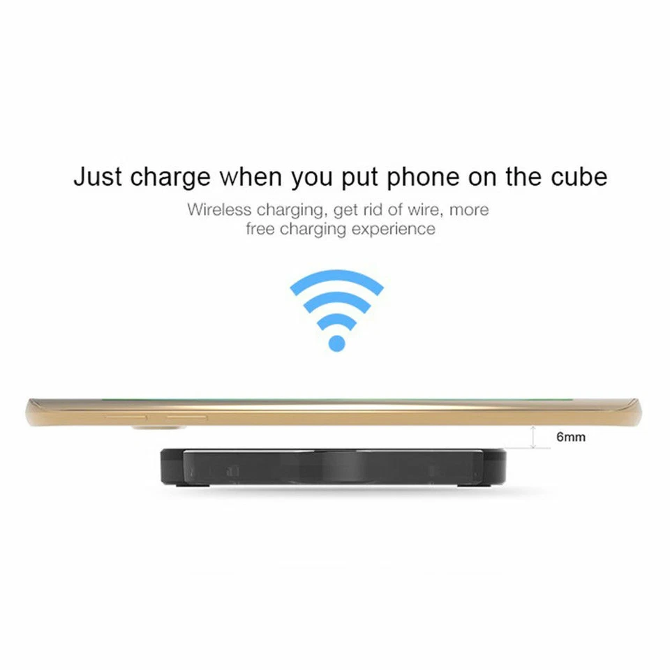 Wireless Fast Charger Charging Pad Dock For iPhone Samsung Android Cell Phone - Image 2 of 4