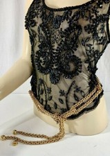 PALOMA PICASSO Vintage Heavy Gold Plated Chain Link Belt