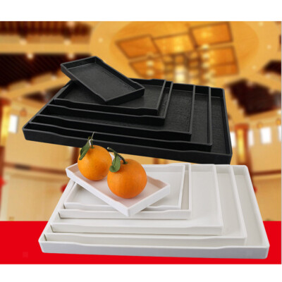 Servier Obst Brot Teller Holz Frühstück Schale Tee Bett Tablett 35×25,2cm weiß