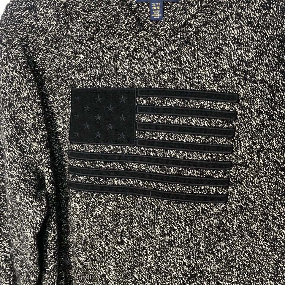 Polo Ralph Lauren Niños Negro Bandera de Estados Unidos Parche Sudadera con Capucha con Bolsillos en Talla XL/TG Foto 3 de 4