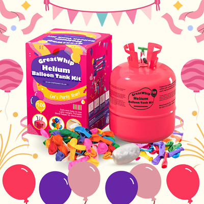 Helium Tank Cylinder GreatWhip 22L Inflate Up to 100 * 9'' Latex Balloon Pump Kit