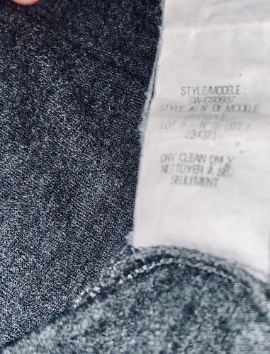 Helmut Lang Jacket Womens Dark Gray Drape Neck Side Zip 100% Wool Size S - Picture 9 of 12