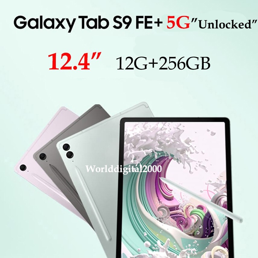 Samsung Galaxy Tab S9 FE+Plus Wi-Fi+5G Unlocked SM-X616 12.4 Samsung Galaxy Tab S9 FE+Plus Wi-Fi+5G Unlocked SM-X616 12.4