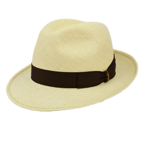 Borsalino Cappello 140228 fedora Panama Quito 6 cm nastro marrone | eBay