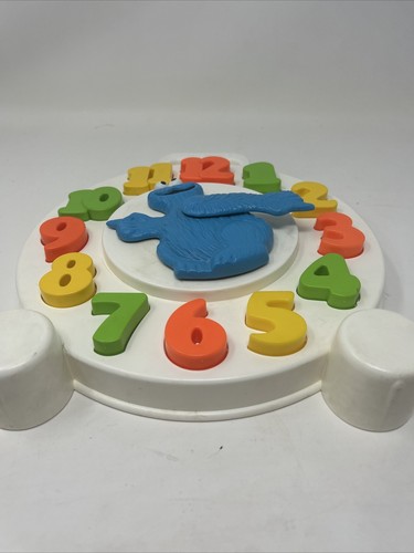 Vintage Cookie MONSTER 1982 Sesame STREET Clock Puzzle Time Child Guidance - Picture 15 of 17