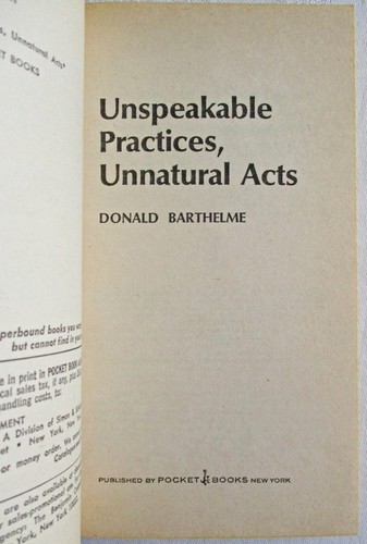 Donald Barthelme vintage Pocket Books 1st edition lot 1976 Dead Father City Life - Imagen 9 de 13