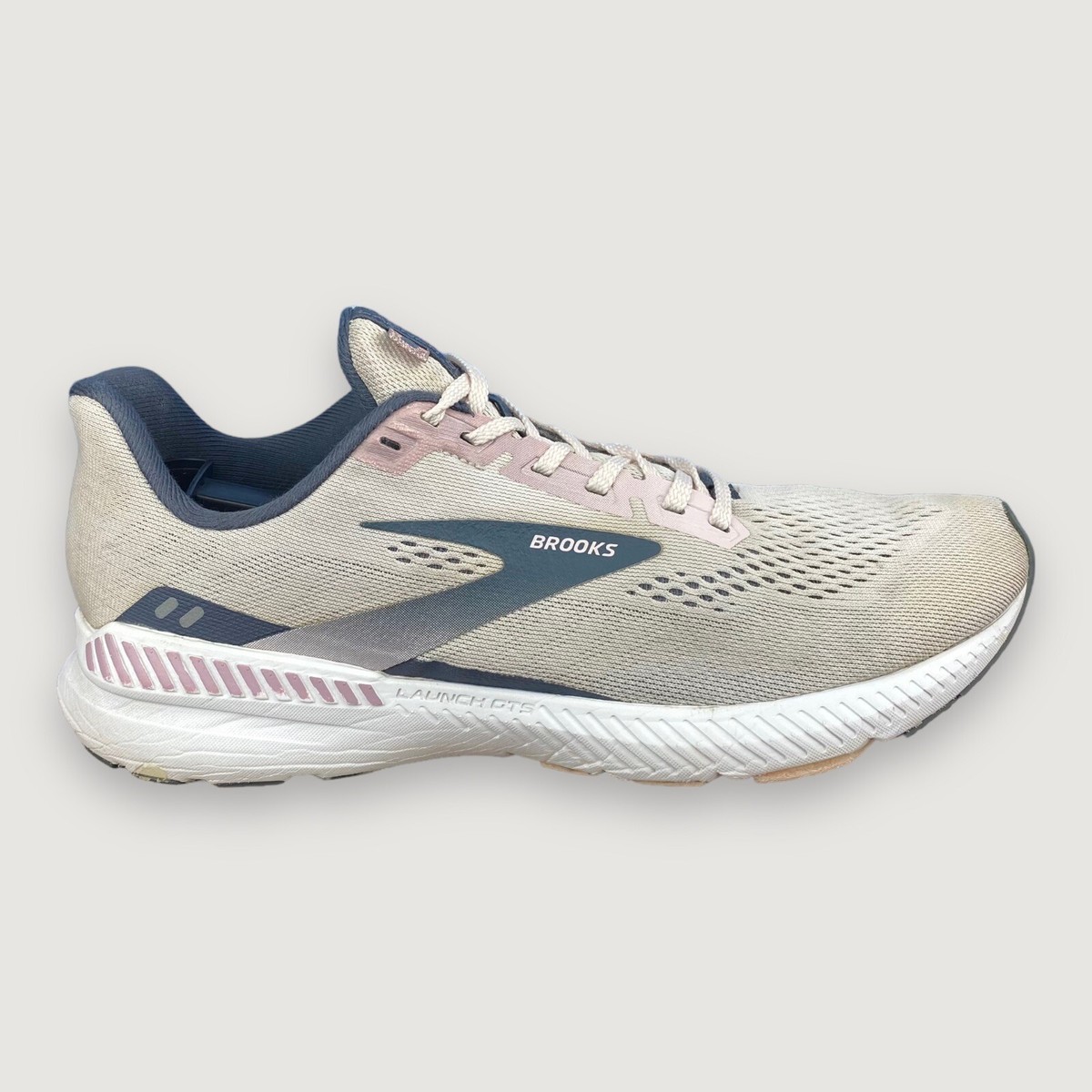 Brooks Launch GTS 8 Shoes Womens Size 9.5 Pink White Sneakers