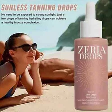 Zeria Drops Sunless Tanning Drops Natural Boost Melanin Enhancing Skin Tone