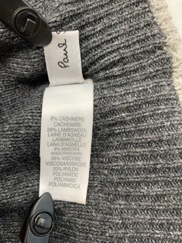 Nuevo sin etiquetas Paul Smith Gorro Casmere Lana de Cordero Angora Sombrero Rayas Multicolor Tejido Gorra - Imagen 14 de 17
