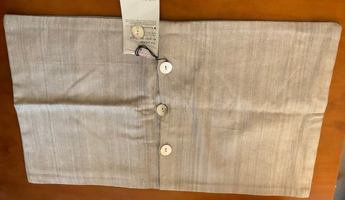 West Elm Silk Stripes Pillow Cover 12x21 Frost Gray New - Picture 3 of 9