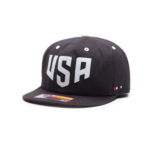 Equipo EE. UU. - Selección Nacional de Fútbol de Estados Unidos 'Bankroll' Gorra Ajustable Snapback - Azul Marino - Imagen 2 de 5