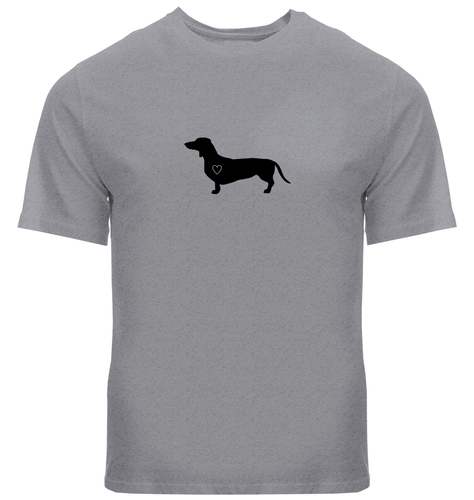 Dachshund Heart Dog Men Unisex Tee T-Shirt Graphic Gift Cute Doggy Sausage Puppy - Picture 14 of 30