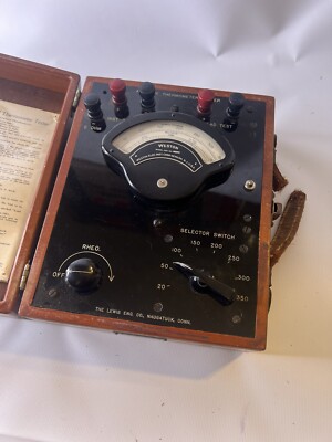 The Lewis Engine Co. Airplane VINTAGE Thermometer Tester Weston 81TT3 1872