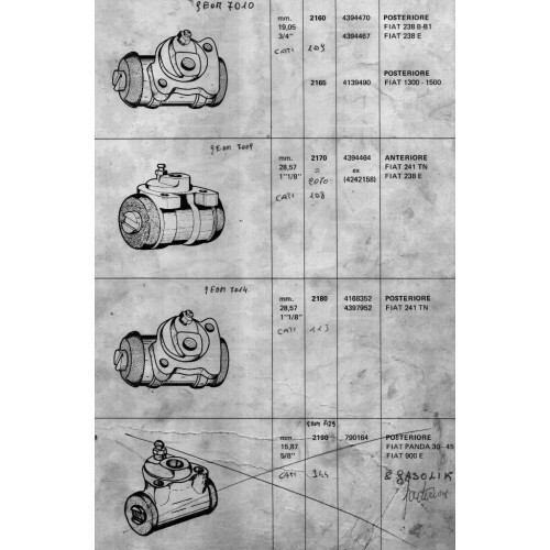 Cilindretto freno anteriore, adattabile a: Fiat 1100/103, Fiat 238, Fiat 241 - Picture 1 of 1