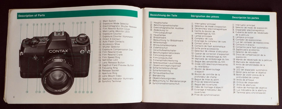 Original Contax 137 MD Quartz Camera User Manual - Excellent - Image 4 of 4