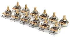 12x TAOT CTS 250K Pot 1/4” Short Solid Shaft Audio Taper Vintage Dish Back