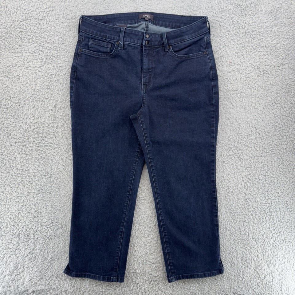 NYDJ Women Jeans Size 10 Blue Cool Embrace Dark Wash Stretch Denim