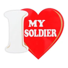 I Love My Soldier Bumper Sticker Military Vinyl Soldier Decal 5"