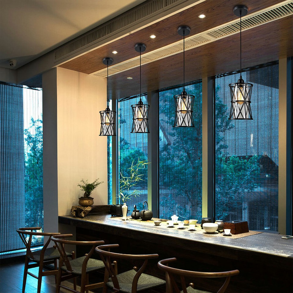 2PCS Pendant Light Kitchen Dining Room Island Industrial Ceiling Lamp