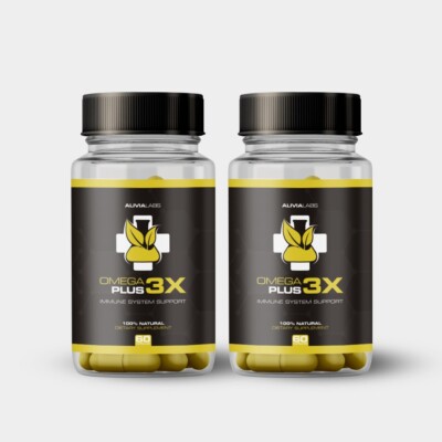 Omega Plus 3x -Omega 3 Fish Oil 1000mg - High EPA 1200mg + DHA 900mg Burpless-2