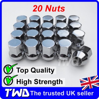 Lug Nut - Ford 14x1.5 Dually Flat Seat Chrome