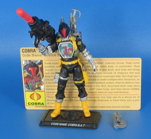 GI Joe Cobra BAT Android Trooper 4" Action Figure 2008 Red Complete DVD 25th