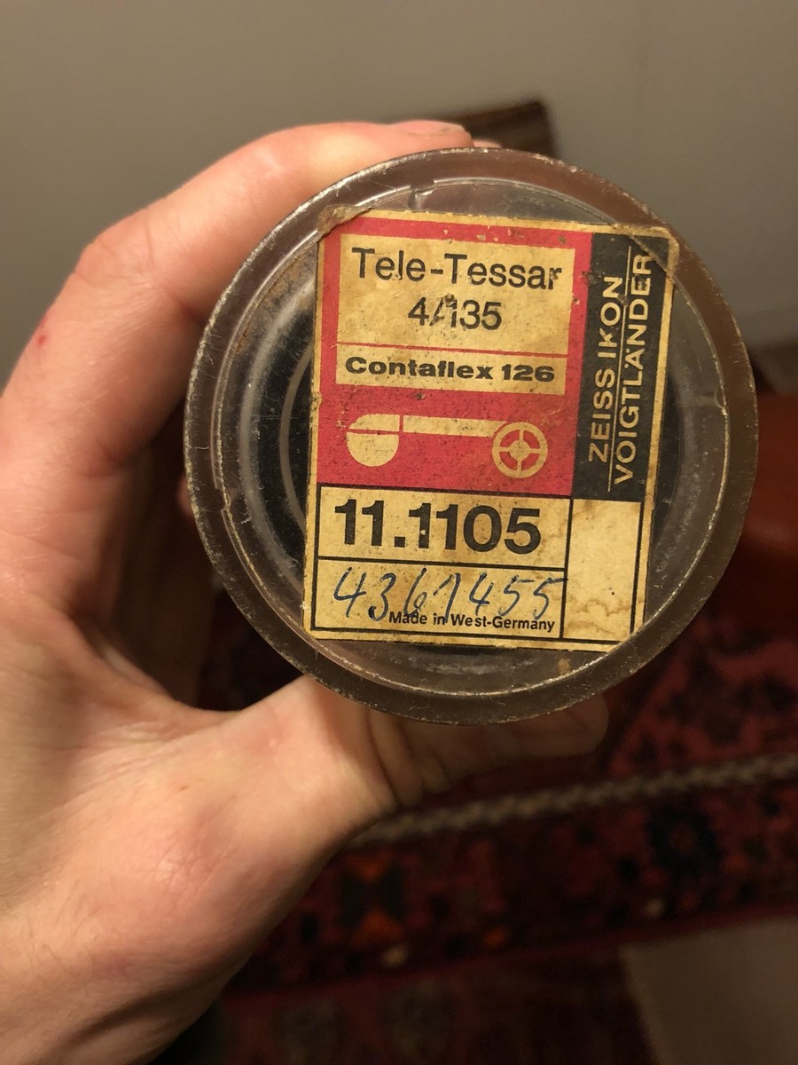Carl Zeiss Tele-Tessar 4/135 Contaflex 126 Camera Lens in Case