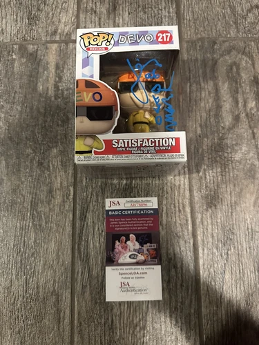 DEVO GERALD CASALE MARK MOTHERSBAUGH SIGNED FUNKO POP JSA COA BAND SATISFACTION