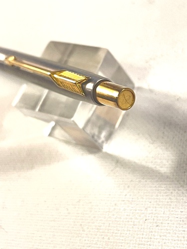 1988 USA Parker Classic Flighter Ball Pen Stainless Steel Gold Trim BEAUTY! - Picture 3 of 4