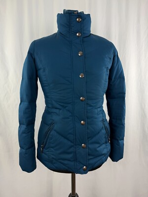 Espirit Daunensteppjacke Blau Gr. 10 High Neck Polyester