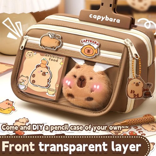 Large Capacity Pencil Case Flip Cover Stationery Bag Bag - Picture 12 of 24
