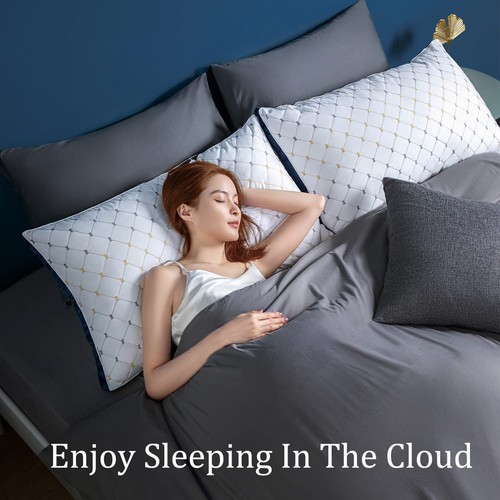 2/4/6 Pack Hotel Quality Pillows Checked Adjustable Firm Home Bed Pillow Luxury - Picture 10 of 12