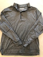 Greg Norman Golf Sweater Men's Extra Large Blue Knit Pullover 1/4 Zip