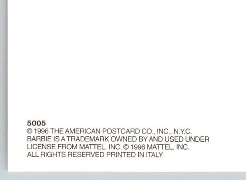 Barbie Doll Postcard Original Ballerina 1961 From 1 Doll 2 Another REPRO 1996 G3 - Picture 4 of 4