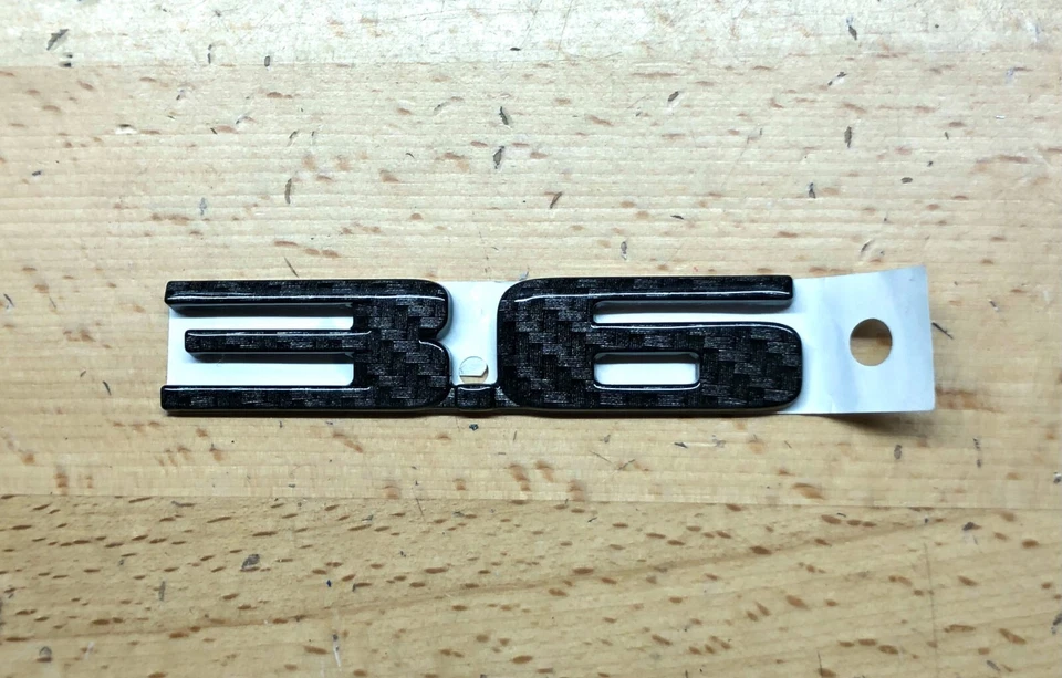 Эмблема эффекта черного углеродного волокна Cadillac ATS CTS 3.6 OEM значок заднего багажника XTS - Изображение 3 из 4