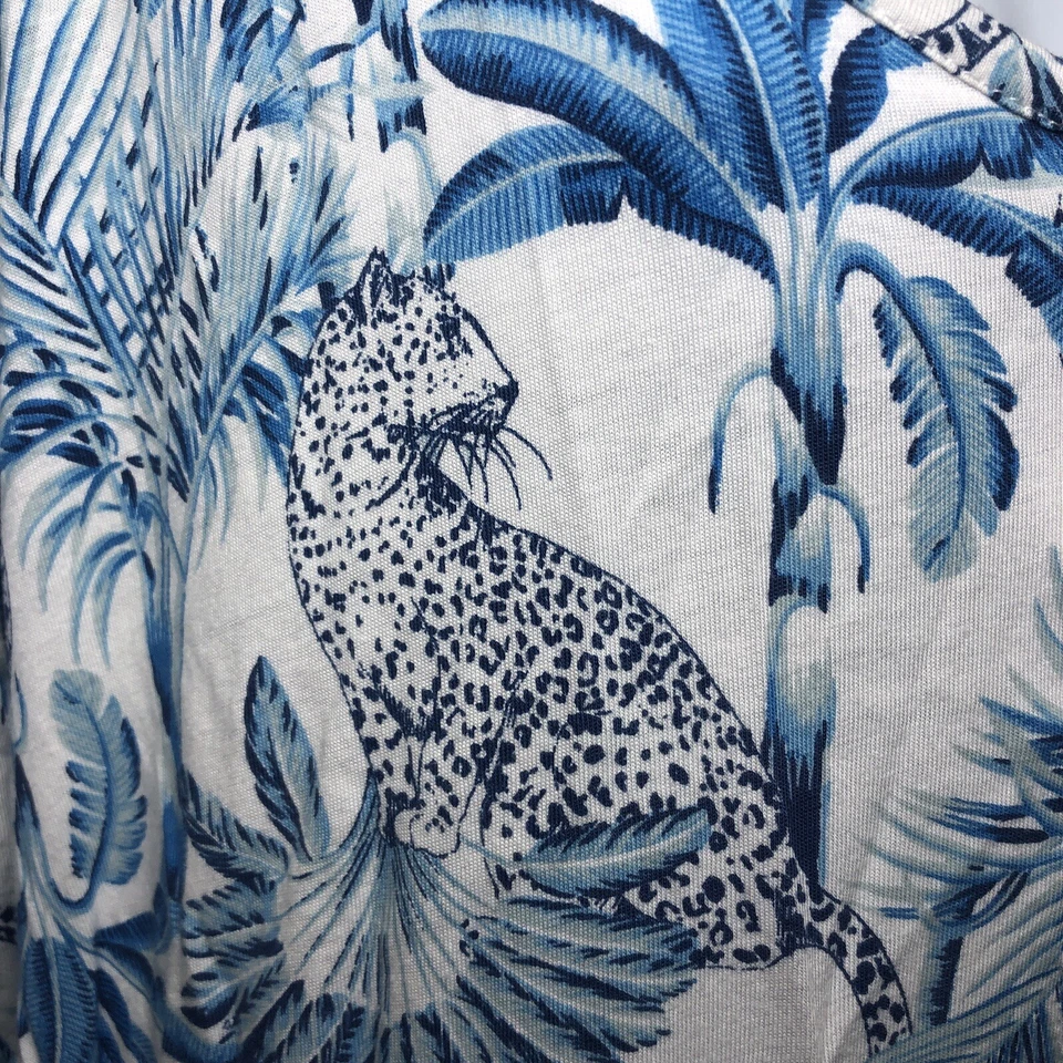 Echo Sleepwear леопард Cat печать цветочный ночная рубашка PJs XL модальная смесь мягкий - Изображение 3 из 4