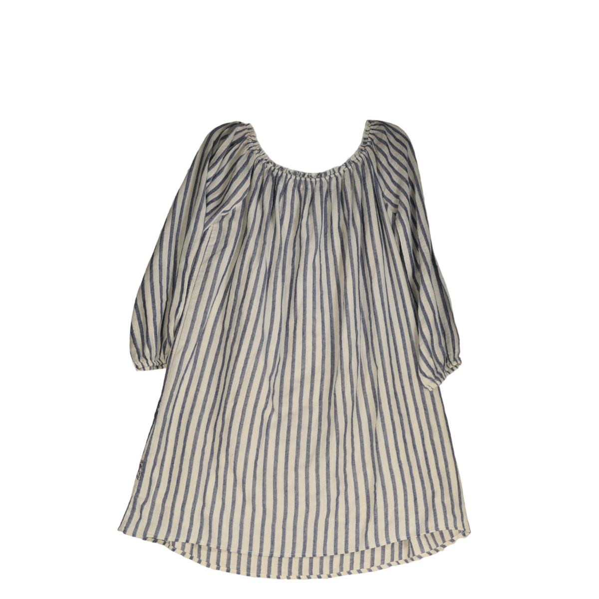 Mystree Dress Womens Size M Blue Stripe Lined Embroidered Gauzy 100% Cotton  Boho | eBay