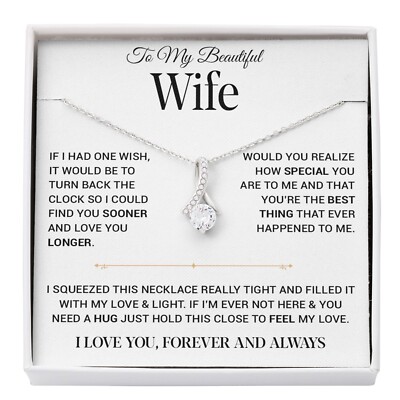 To My Wife Necklace, Gift For Wife, Anniversary Gift For Wife, Christmas Gift