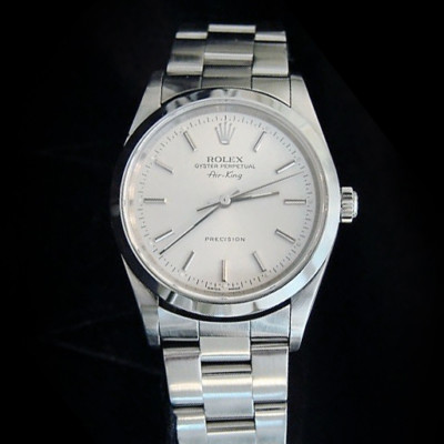 Rolex Air King Precision Mens Stainless Steel Watch Oyster
