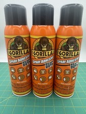New  Gorilla 102234 Spray Adhesive Heavy Duty Can -14 oz.   3 Pack  