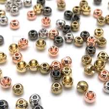 HARELINE CYCLOPS BEAD EYES - Fly Tying Nymph Head Black Brass Copper Gold Nickel