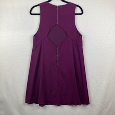 Alice + Olivia Open Back Flare Purple Casual Party Dress Size Medium