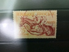 timbre FRANCE 1953  N°965 Jeux OBLITERATION  ROUGE  Cote. 100